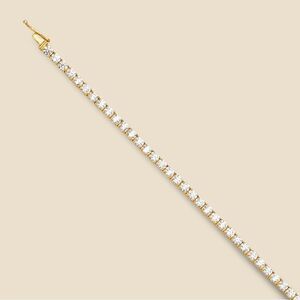 14k Solid Gold Tennis Bracelet 2.25 mm - Birthday Gift - CZ Stones - Trendy
